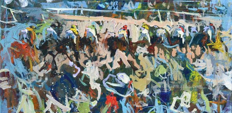 Pferderennen 03 impressionistische Ölgemälde